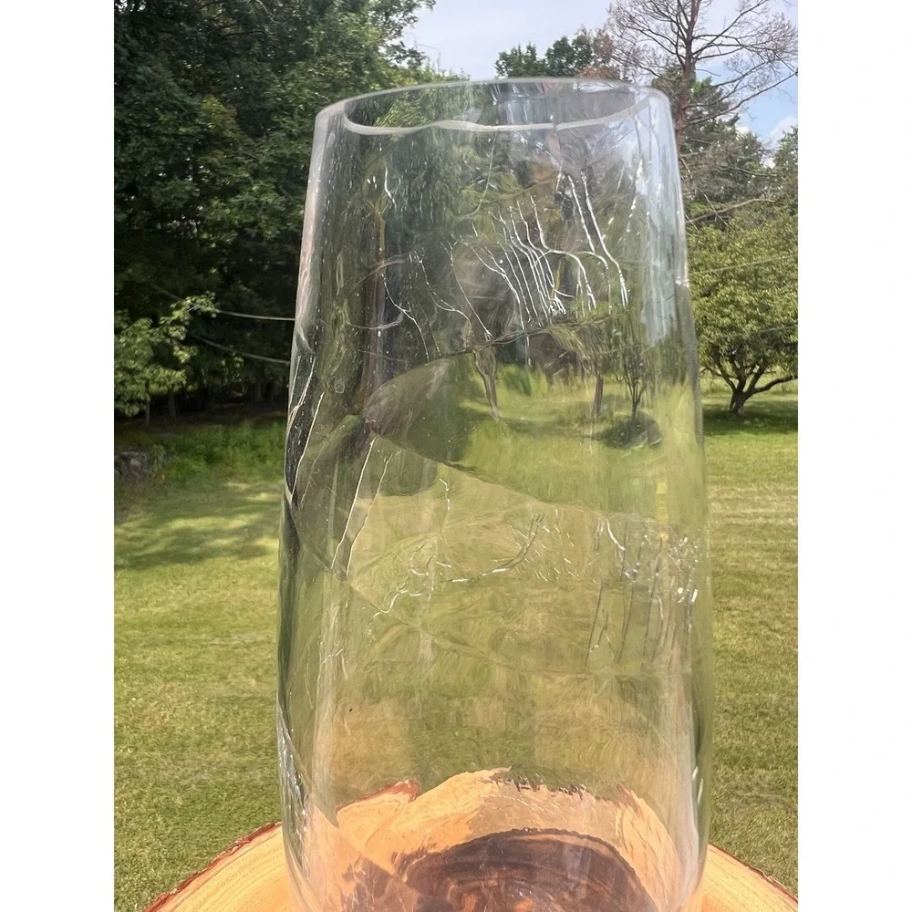 Clear Art Glass Vase 12